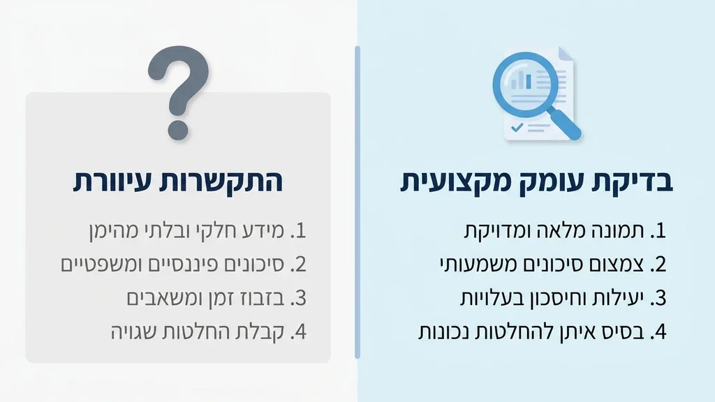 זכוכית מגדלת על דוחות פיננסיים הממחישה חקירה עסקית